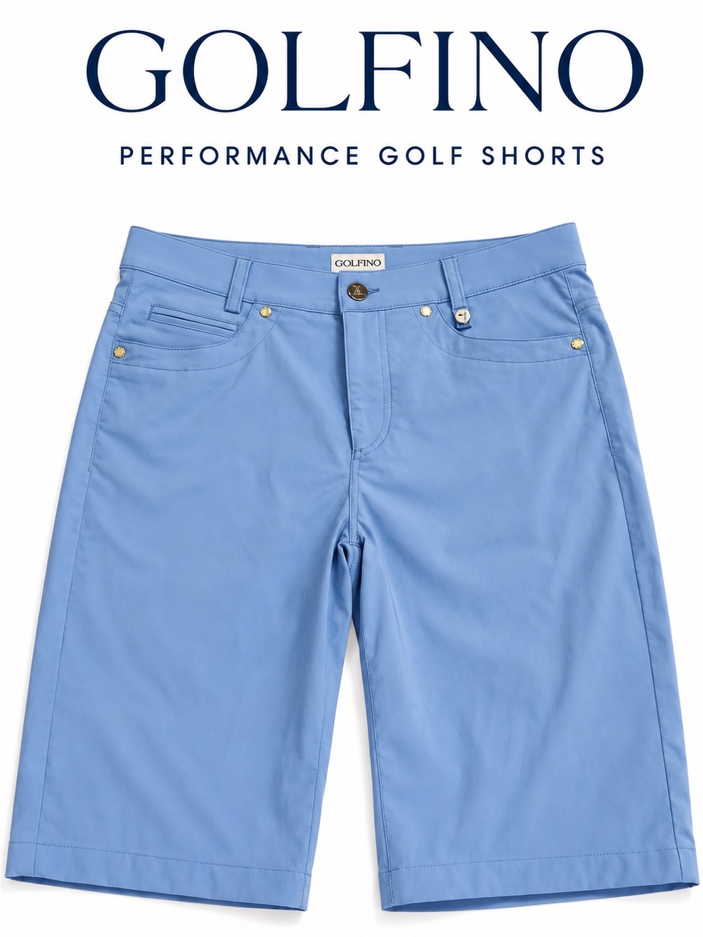 GOLFINO Women’s Sky Blue Performance Golf Shorts Size 4 EU 36 Stretch
